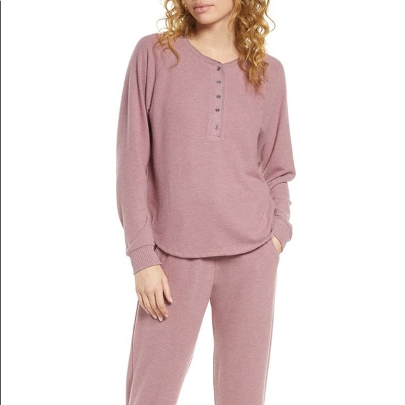 Project Social T Sweaters - Project Social T Cozy Knit Quarter Button Lounge Henley Top Size Medium